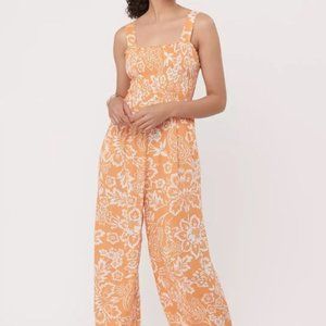 GARDEN SMOCKED STRAPPY JUMPSUIT